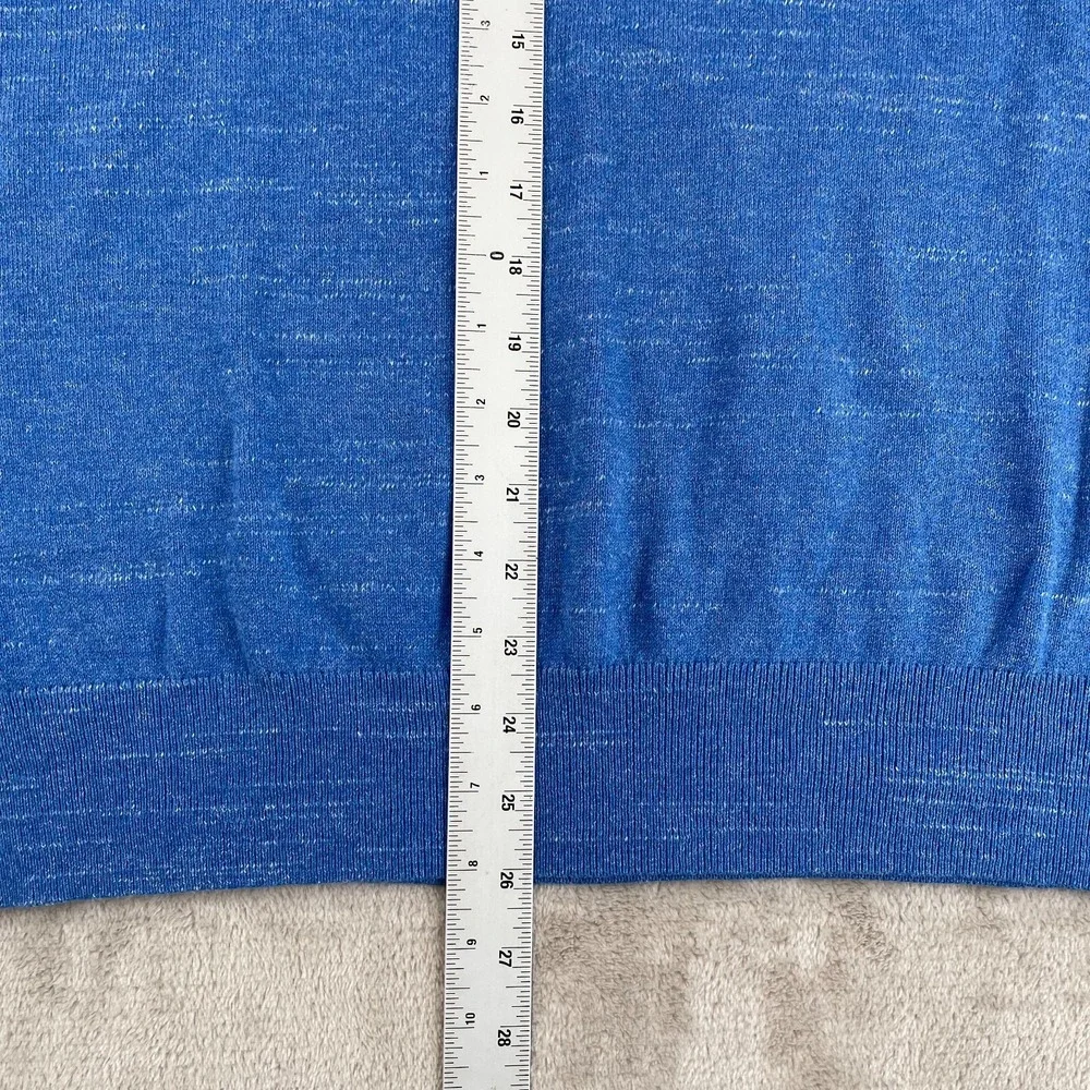 J.Crew‎ Ragland Half-Zip Sweater Men XL Blue Cotton Mock Neck Casual NWT $98
